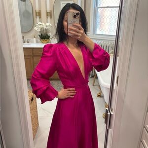 NWT Plunging Silk Dress
